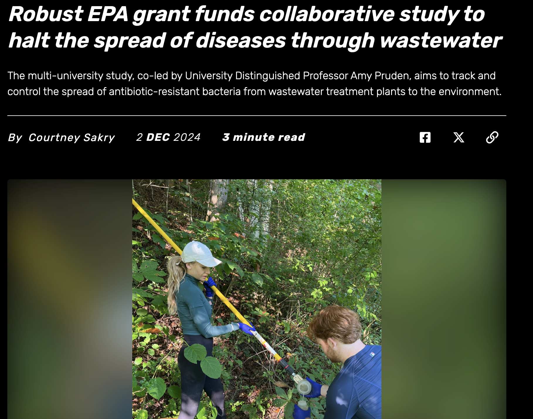 Virginia Tech News article